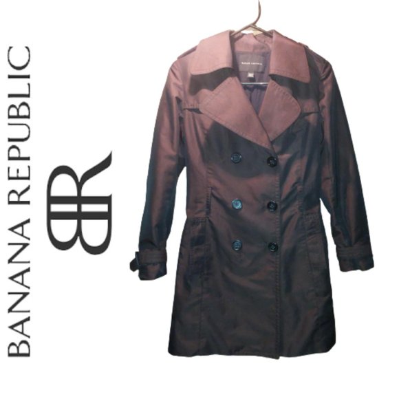 Banana Republic Jackets & Blazers - 💥$30💥 Banana Republic Black Spring Summer Fall Jacket Trench Coat XS EUC